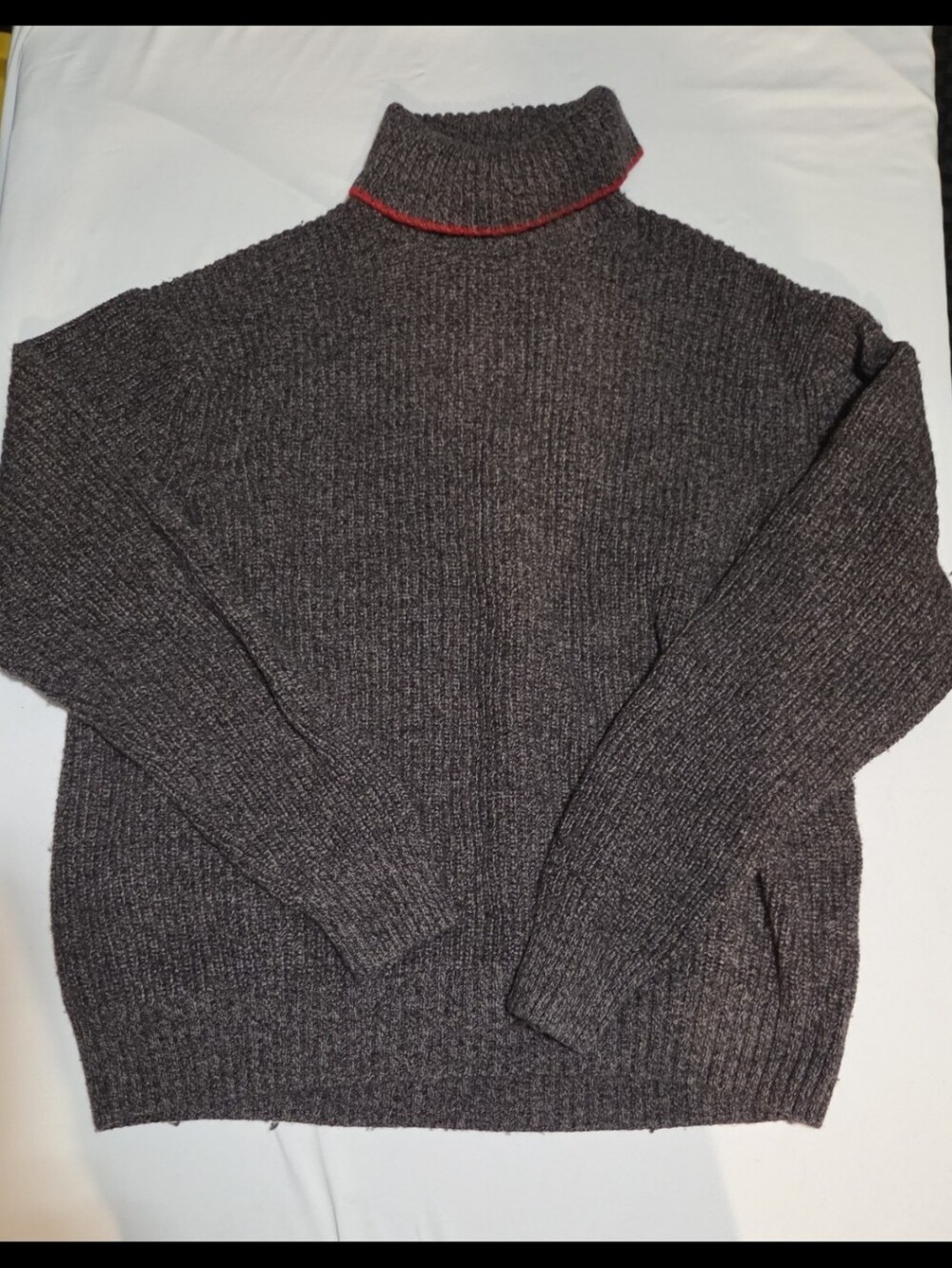 Mutual weave mens 2X brown turtleneck knitted sweater #19